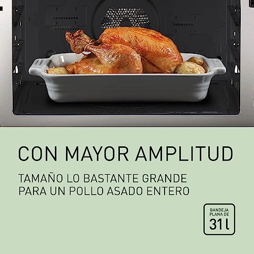 Panasonic NN-CS88LBEPG Horno combinado de vapor 4 en 1 con vapor, microondas, grill y convección, Tecnología Inverter, 31 L, 36 Programas Automáticos, Cocción en 2 Etapas, Menú Infantil, Negro