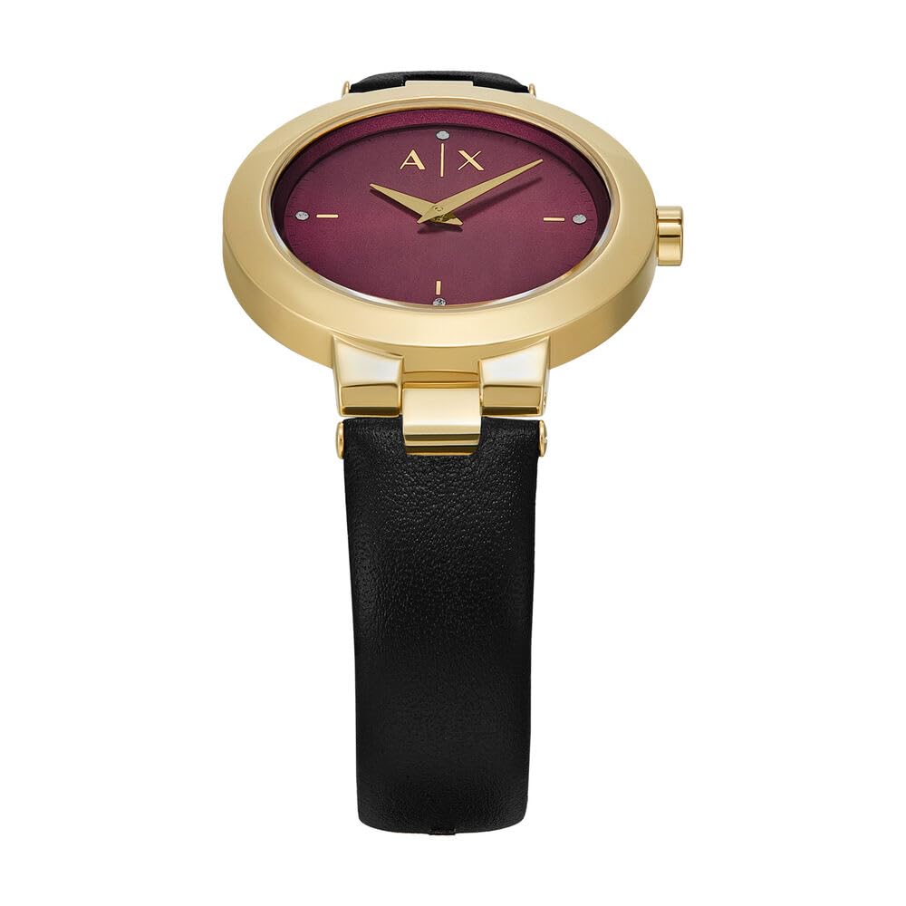 Armani Exchange Orologio da Donna, Movimento al quarzo a Due lancette e cassa da 36 mm con cinturino in Acciaio o Pelle