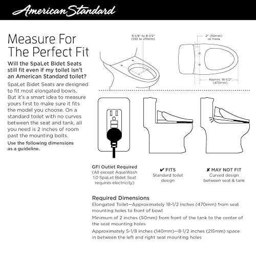 American Standard 8018A60GRC-020 Advanced Clean 3.0 - Asiento con mando a distancia, color blanco