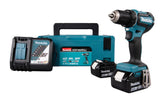 Makita DDF485RFJ Taladro atornillador inalámbrico Li-Ion 18V 2x 3.0Ah 50Nm