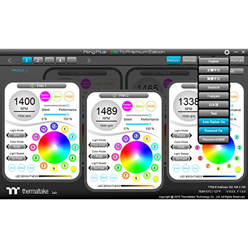 Thermaltake Riing Plus - Ventilador de PC, RGB LED, 14 x 2,5 x 14 cm