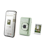 instax - Mini LiPlay, cámara instantánea híbrida. Cámara e Impresora para Smartphones. Color Matcha Green