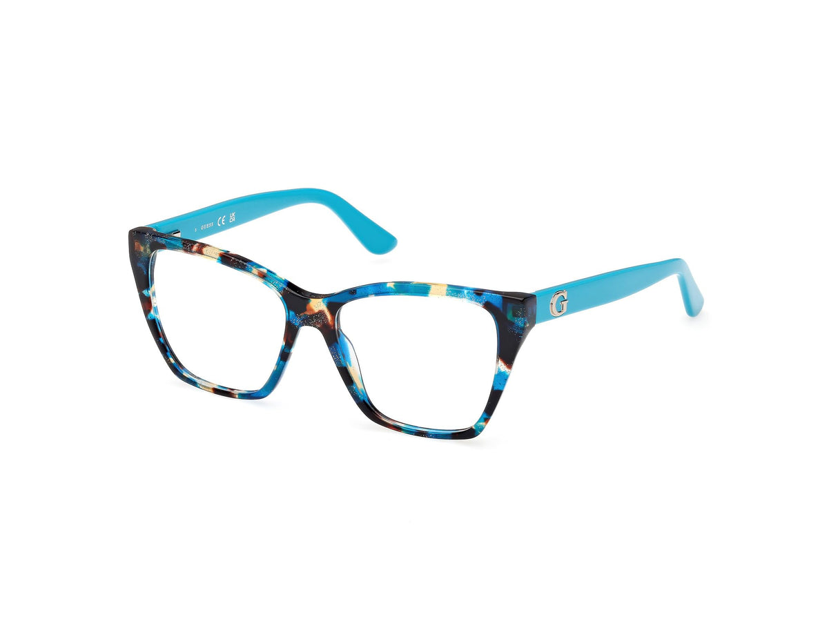 GUESS Gu50235 Marcos para Gafas recetadas, 087 Turquoise/Avana, 52/15/140 para Mujer