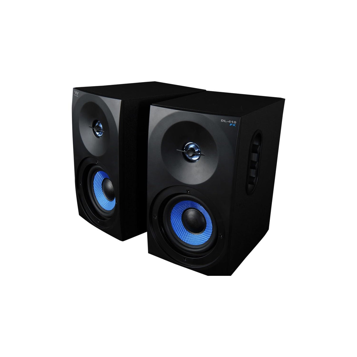 Woxter SO26-077 Dynamic Line DL-410 FX Altavoces gaming, Estéreo 2.0, Autoamplificados con 150W, Madera, Woofer de 4 pulgadas, 2 Tweeter, Negro, 3.5 mm