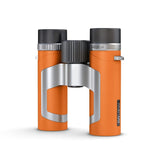 GoView ZOOMR 8x26 prismáticos pequeños y Ligeros (Aumento de 8X, Carcasa de magnesio, Incluye Adaptador para Smartphone y Accesorios) Sunset Naranja