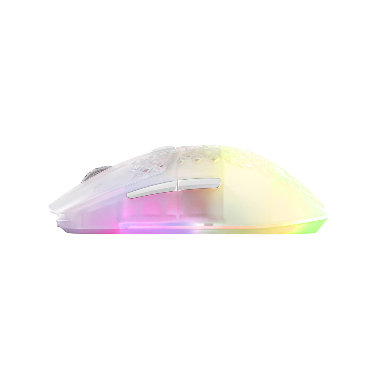 SteelSeries Aerox 3 Wireless Ghost - Raton Inalambrico Gaming - Diseño ultraligero resistente al agua - RGB - Sensor óptico TrueMove Air 18K DPI