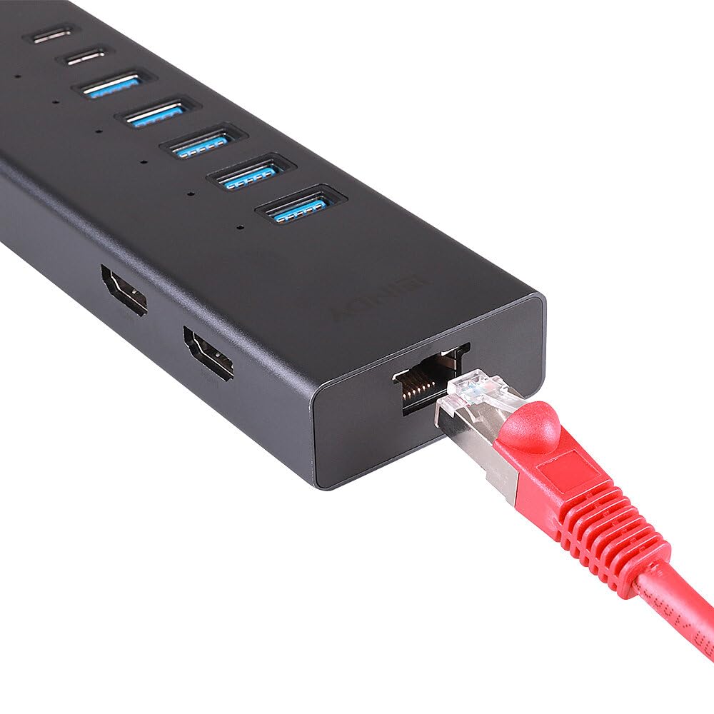 Lindy 43373 DST-Mini Duo, Mini Docking Station para portátiles USB-C 2X 4K HDMI