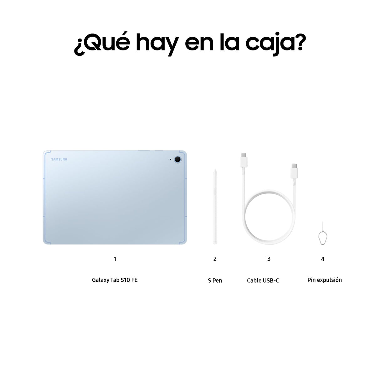 Samsung Galaxy Tab S10 FE 256GB, Tablet Android + S Pen, Galaxy AI, 8GB RAM, Pantalla de 10,9", Batería de Larga Duración, Azul, Garantía del Fabricante 3 Años + 1 Año Extra