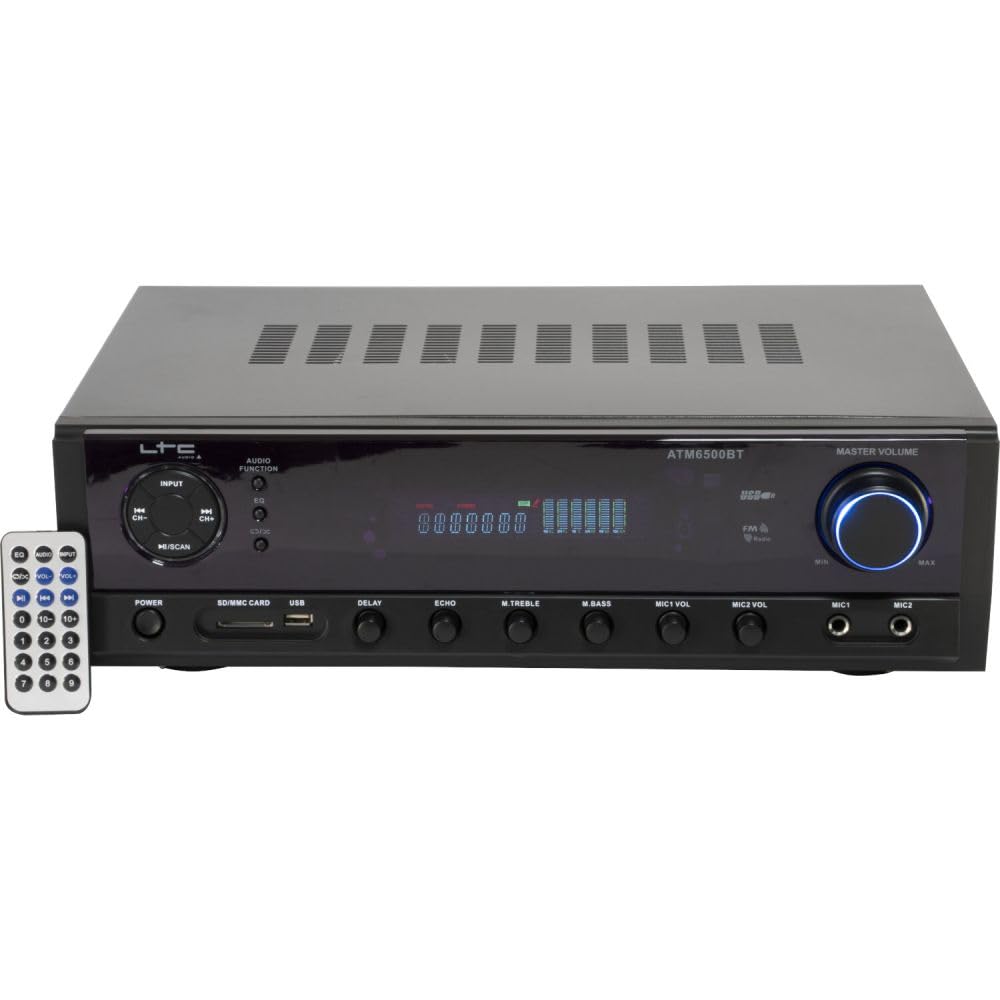 ATM6500BT - LTC - Amplificador HIFI 2 x 50W - USB, SD y Bluetooth - Negro
