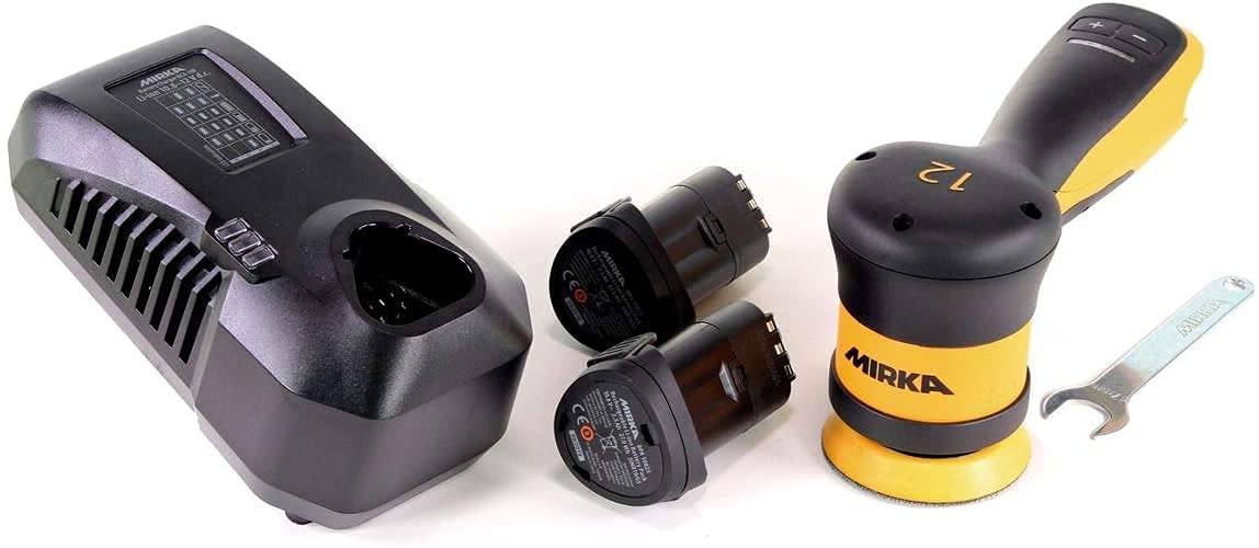 Mirka AROP-B 312NV Pulidora a batería, Ø 77mm, 4.000 - 7.000 rpm, max 12V, incluye batería 2.5Ah, carrera 12mm, 8991012311