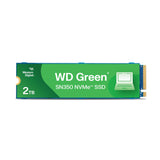 WD Green SN350 2TB NVMe Internal SSD Solid State Drive - Gen3 PCIe, QLC, M.2 2280, Up to 3,200 MB/s