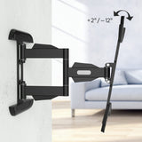 Hama | Soporte para TV de hasta 65" (Soporte de Pared TV estándar VESA 400 x 400, Pantallas de 32" a 65", Organizador de Cable, Carga Máx. 35 Kg, 3 Articulaciones, Inclinación 2/12º, Giro 180º