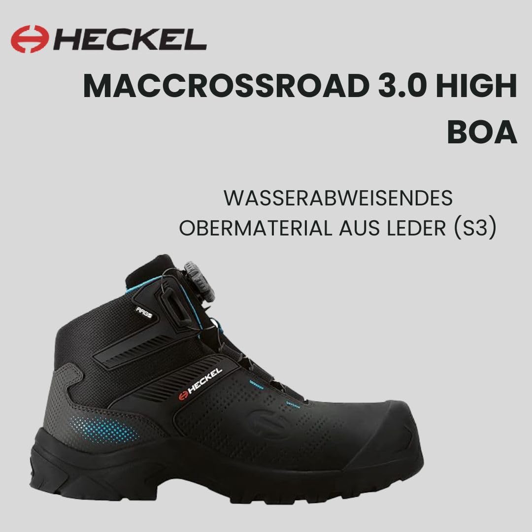 Heckel MACCROSSROAD 3.0 Botas de seguridad - Cierre BOA - Negro - Talla 45
