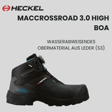 Heckel MACCROSSROAD 3.0 Botas de seguridad - Cierre BOA - Negro - Talla 45
