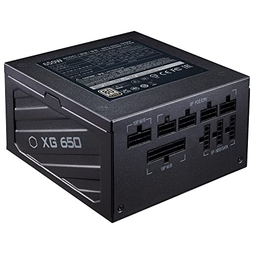 Cooler Master XG 650 Platinum Fuente de Alimentación (UE) - 80 Plus Platinum (Eficiencia +92%) 650W, Totalmente Modular, Condensadores 100% Japoneses, Ventilador FDB de 135mm - 10 Años de Garantía