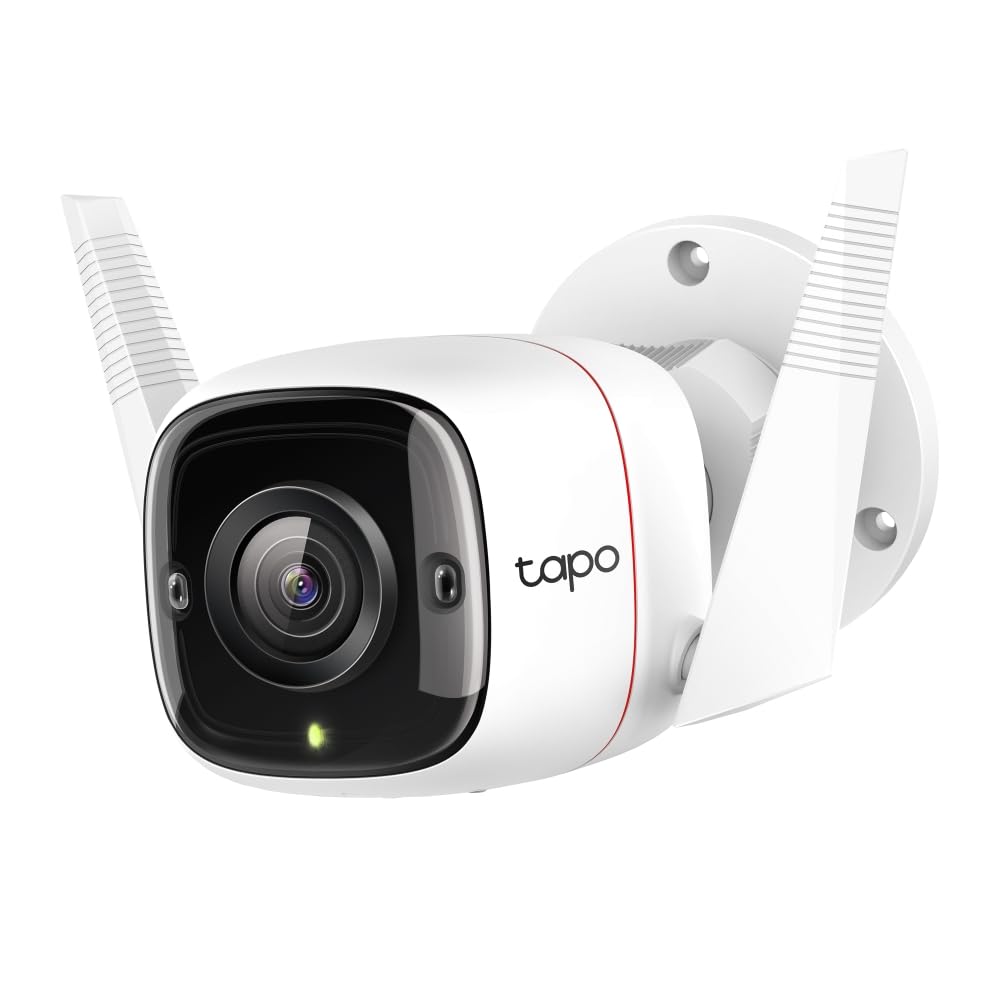 Tapo C310P2 - Camara Vigilancia WiFi Exterior Interior,Resolución 3MP, IP66 con Visión Nocturna, Detección de Movimiento y Alarma Instantánea, Control con App iOS, Android, Compatible con Alexa