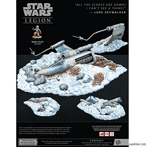 Atomic Mass Games Star Wars Legion Crashed X-Wing Terrain Expansion | Juego de Batalla para Dos Jugadores | Juego de miniaturas | Juego de Estrategia para Adultos y Adolescentes | A Partir de 14 años