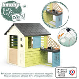 Smoby Life Casa Pretty con Cocina- Incluye Accesorios- Protección Anti-UV- con 57% Material Reciclado- Casa Infantil Exterior de jardín- Resistente a la Intemperie para niños de +2 años (7600810738)