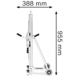 Bosch Professional GCR 350 - Soporte para taladro (Ø de perforación 350 mm, alto 955 mm, con ángulo de trabajo, en caja)