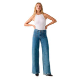 Levi's 728 Tailored HR Wide Leg Jeans, Mosey Mid Stone, 25W / 30L Mujeres