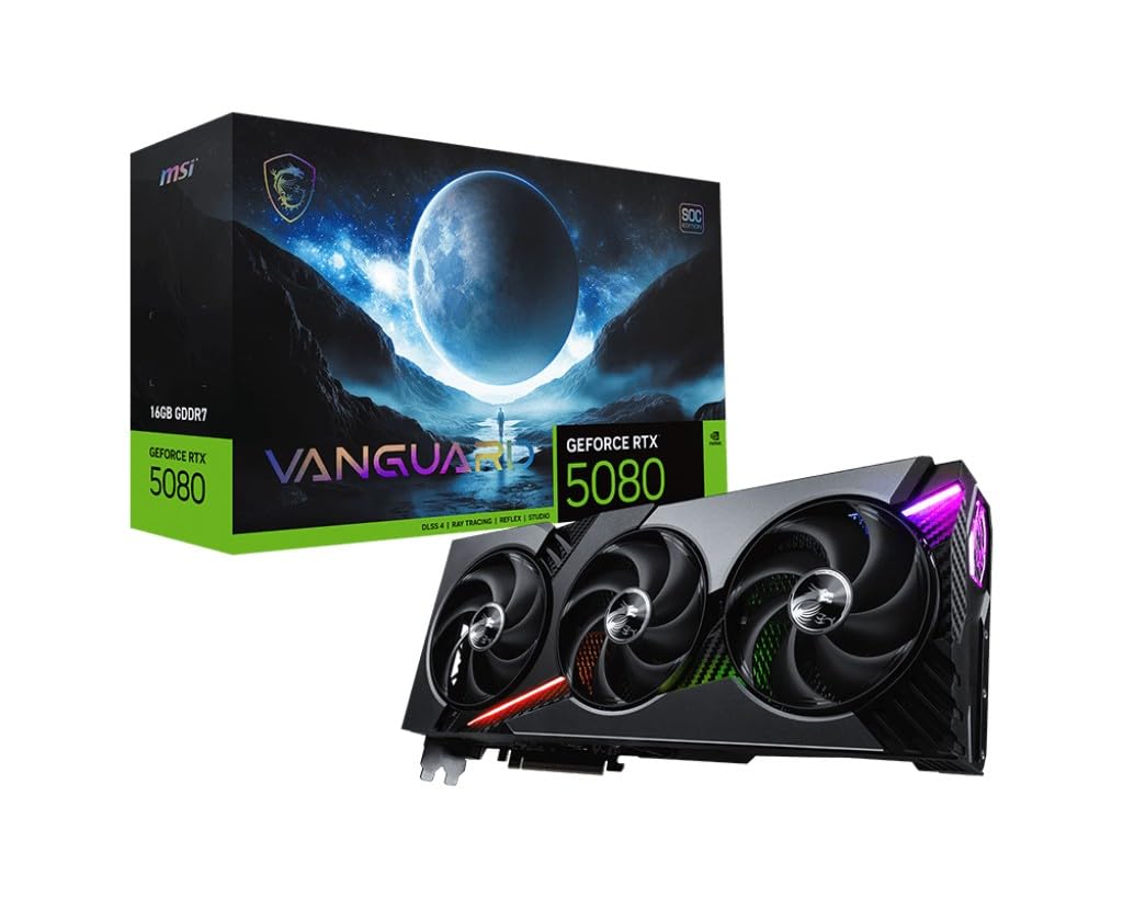 MSI Adjivecct GeForce RTX 5080 16G Vanguard SOC - Placa gráfica VD8974