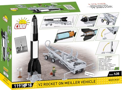COBI V2 Cohete & Transporter – Edición Executive – Juego de Bloques de sujeción Compuesto por 1191 Elementos de construcción – Artículo nº 3120 – Compatible con Bloques de sujeción de Otros