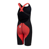 Speedo Fastskin Junior LZR Ignite Kneeskin Bañador, por Niñas, Negro/Rojo, 13-14 años