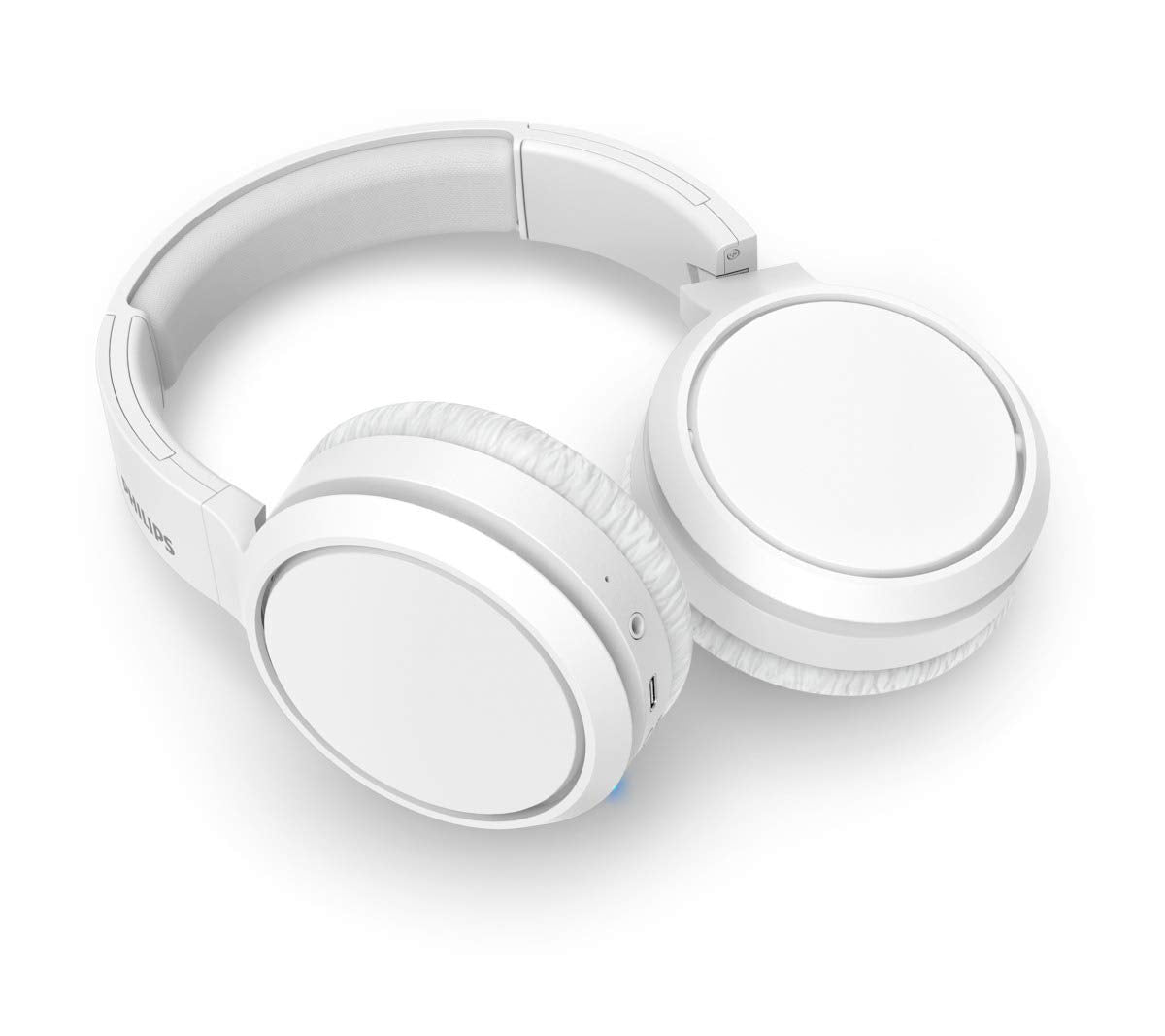 PHILIPS Auriculares Inalámbricos de Diadema con Micrófono/Bluetooth, Aislamiento de Sonido, 29h de Reproducción, Carga Rápida/Cascos Inalámbricos H5205WT/00, Blanco (White)