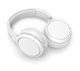 PHILIPS Auriculares Inalámbricos de Diadema con Micrófono/Bluetooth, Aislamiento de Sonido, 29h de Reproducción, Carga Rápida/Cascos Inalámbricos H5205WT/00, Blanco (White)
