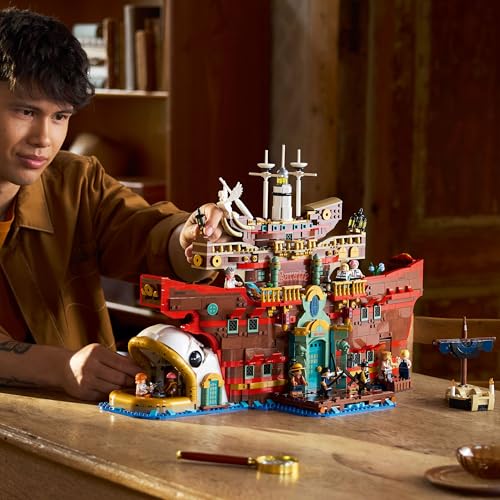 LEGO One Piece Restaurante Flotante Baratie - Maqueta de Barco para Adultos - Decoración Anime con Interior Detallado y 10 Minifiguras Inc. Luffy, Nami y Sanji - Regalo para Fans 75640