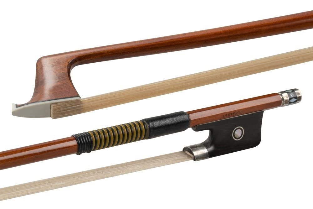 Arco de viola GEWA de madera de pernambuco 4/4, mejor calidad, vara redonda, estampado "Liuteria".