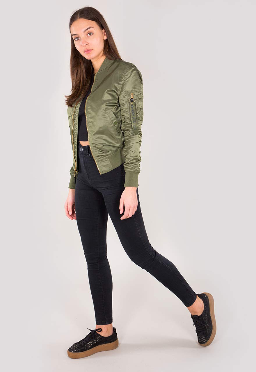 ALPHA INDUSTRIES MA-1 VF LW Chaqueta Bomber, Verde (Sage Green-01), XS para Mujer