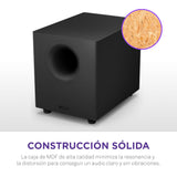 NZXT Relay subwoofer de sobremesa para PC Gaming - AP-SUB80-EU - 140 vatios - Graves Profundos y potentes - Controlador Down-Firing de 6.5" - Diseño Compacto - Controles de Cruce y Fase - Negro