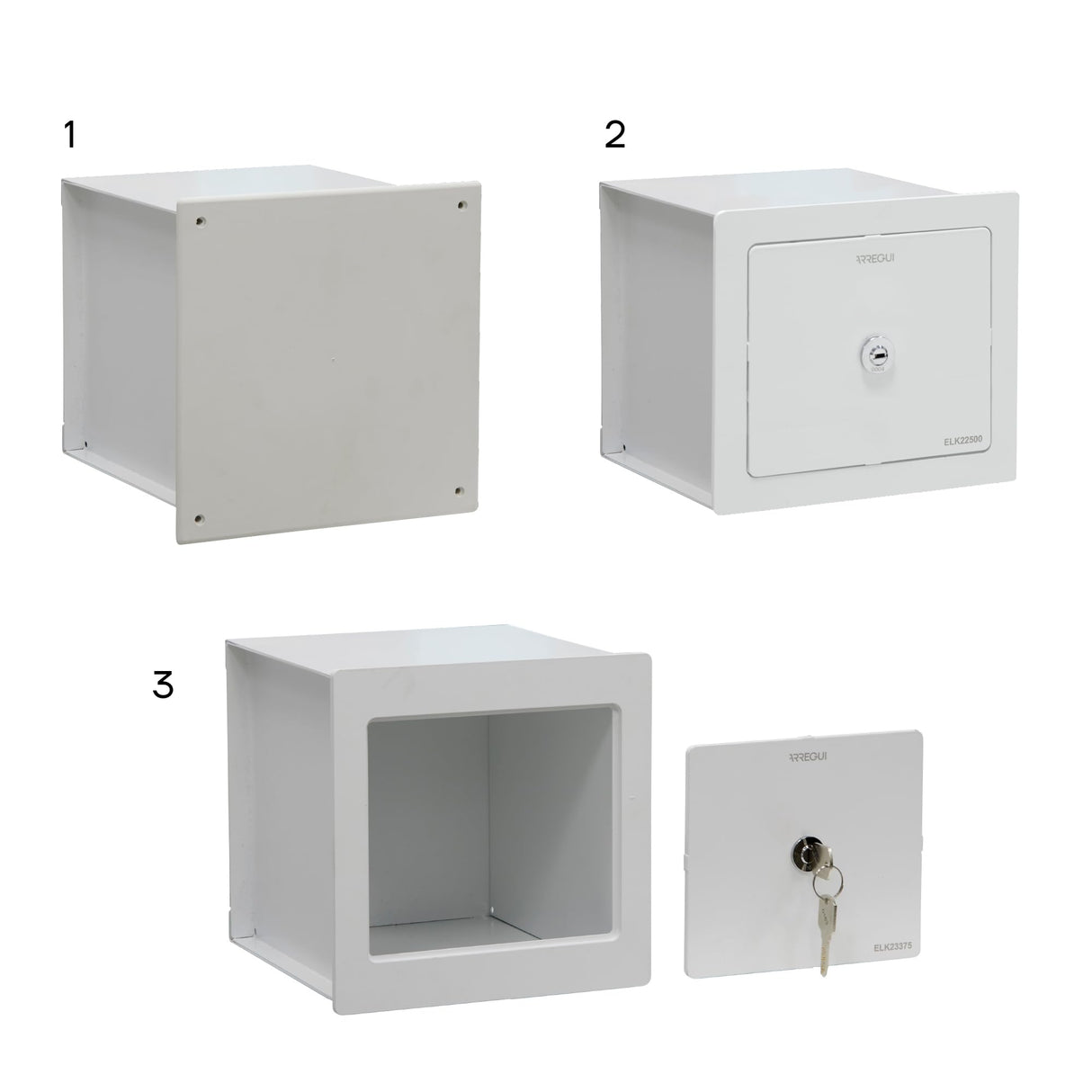 ARREGUI Elek Caja Fuerte Camuflada tras Tapa de Registro Eléctrico | Caja Fuerte Empotrable en Pared | Caja de Seguridad Camuflada | Caja Fuerte Invisible | Caja Secreta (5 L - 20 x 20 x 21cm)