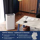 Climatizador móvil SUNTEC Coolfixx 12000 BTU APP - Aire acondicionado móvil y silencioso con control Smart App - Deshumidificador para habitaciones de hasta 60 m2 - Refrigeración y calefacción móvil