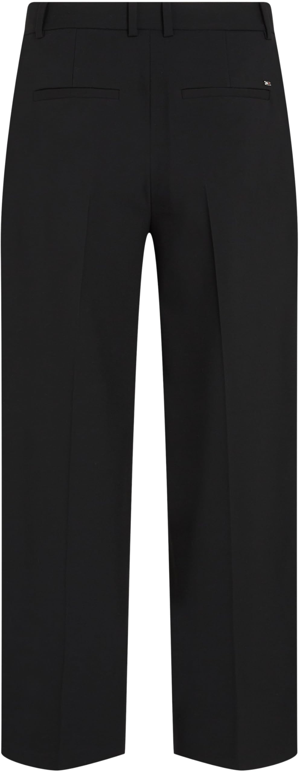 Tommy Hilfiger Pantalón de Tela Mujer Wide Leg Crop tobillero, Negro (Black), 44W