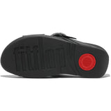 Fitflop Sandalias Cruzadas de Cuero con Hebilla de Cristal Lulu, Mujer, Black, 39 EU