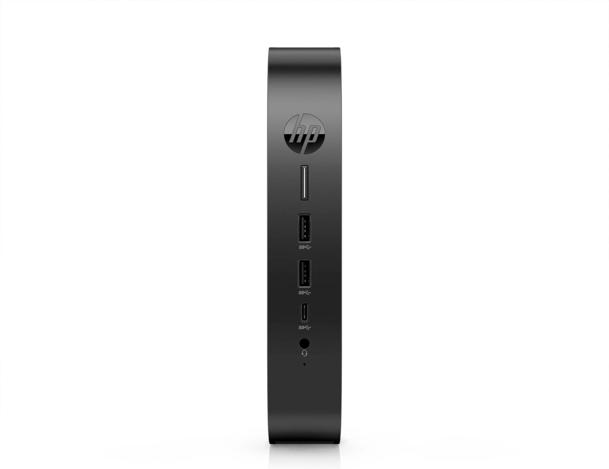 HP Elite t655 - Thin Client - SFF - 1 Ryzen Embedded R2314 / 2.1 GHz - RAM 8 GB - Flash 64 GB - eMMC - Radeon Graphics - 1GbE, Bluetooth 5.2, Wi-Fi 6 - WiFi: 802.11a/b/g/n/AC/AX, Bluetooth 5.2