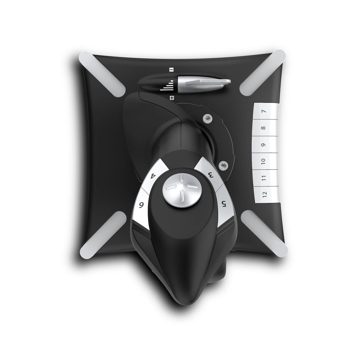 KROM K-FLIGHT -Joystick set, Juego palancas simulador vuelo, Palanca acelerador/dirección, modo interno vibración, Grip sintético mejor agarre, 2 ejes, 2 POV, 16 botones, PC, PS4, Xbox One, Negro