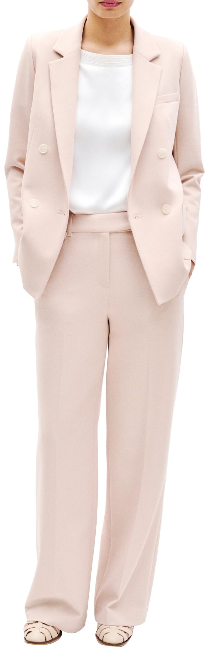 Caroll 251P-PVALERIE Pantalón, Crema Bronceada, 44 para Mujer
