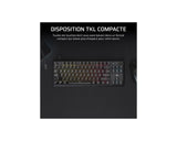 Corsair K70 Core TKL RGB Teclado de Juego mecánico sin Llave - Interruptores lineales MLX Red v2 prelubricados - Doble Capa de atenuación del Sonido - Tapones de Llave ABS - AZERTY FR - Negro