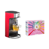 Senya Set Máquina de té, tetera eléctrica roja Tea Time & el Cofre Degustación que comprende 72 bolsitas-Les 2 Marmottes