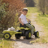 Smoby- Tractor Infantil con Pedales Farmer XL Verde, Muy Resistente, con Remolque, Volante con Bocina, Asiento Ajustable, A Partir de 3 Años (7600710130)