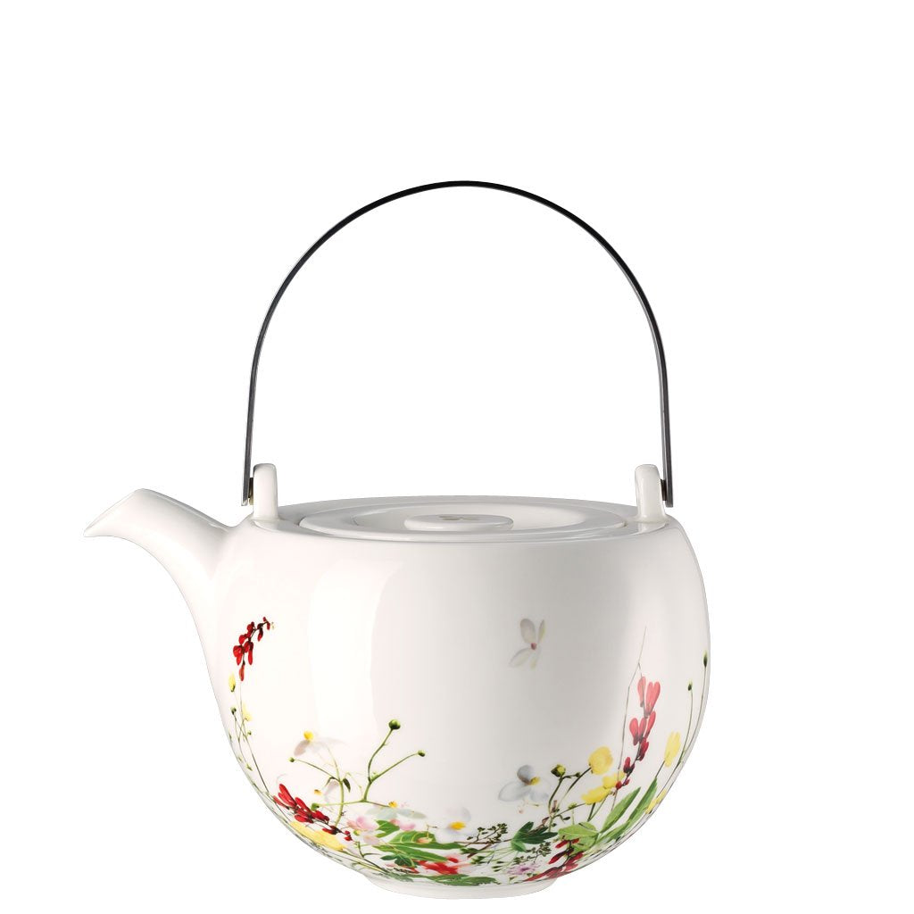 Rosenthal Brillance Fleurs Sauvages Tetera, Porcelana De Hueso, Multicolor, 19x17x15 cm