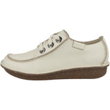 Clarks Funny Dream, Oxford Mujer, Cream Leather, 39.5 EU