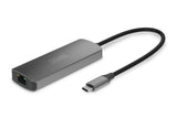 DIGITUS DS-55343 Extensor USB-C a HDMI – UHD 4K 120 Hz – 30 m a través de cable LAN – Set: emisor y receptor – HDMI 2.1, HDCP 2.3, USB 3.1 – HDR, Deep Color