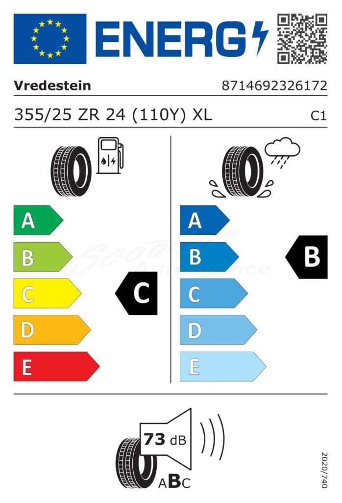 Vredestein Ultrac Vorti - 355/25/R24 99T - E/B/73 - Neumático veranos