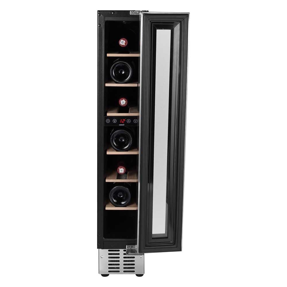 CATA | Vinoteca |Modelo VI 15107 X | Vinoteca no Frost de Encastre | Capacidad para 7 Botellas | Ancho de 15 cm | Clase de Eficiencia nergética G | Con Soportes Regulables para la Altura