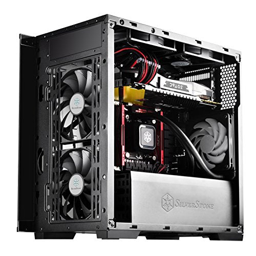 Silverstone SST-LD01B Lucid Serie Mini Tower Micro ATX - Caja para Ordenador (3 Paneles Laterales de Cristal Templado)