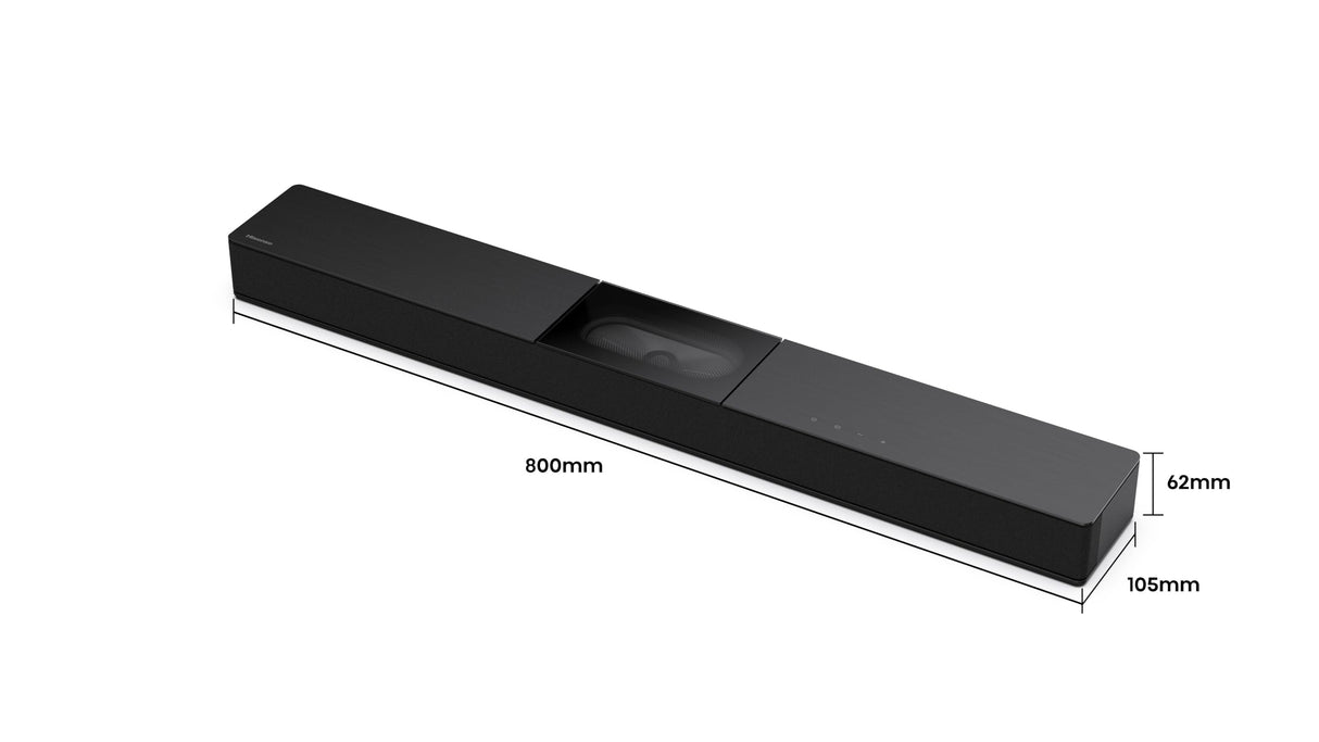Hisense HS2000 - Barra de Sonido 2.1, 240W, Subwoofer Incorporado, Dolby Digital Plus, DTS Virtual:X, Modo TV, EzPlay